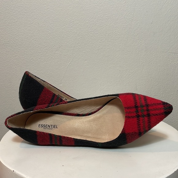 ESSENTIEL ANTWERP Raberi Tartan Kitten Heels Wool Plaid - Picture 11 of 14
